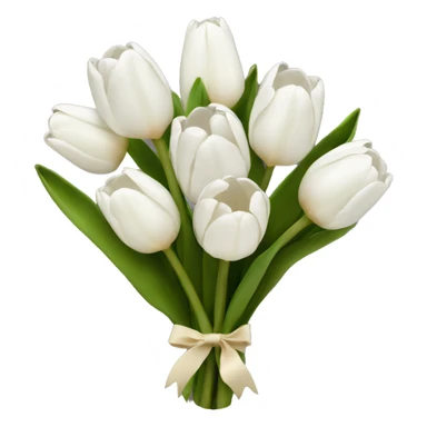 white tulip bouquet  sticker