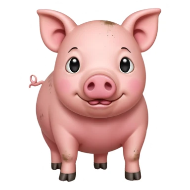 High resolution of  full body A pig sticker