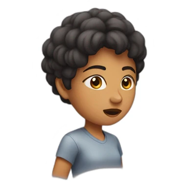 A woman is fight with a boy sticker