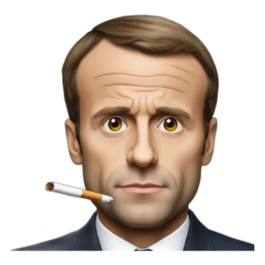 Emmanuel Macron-qui-fume-une-cigarette sticker