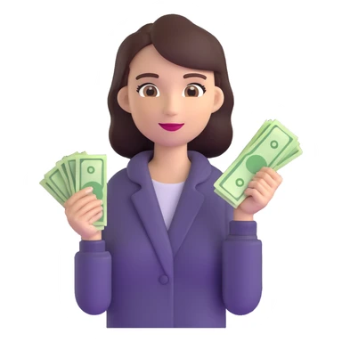 yellow woman with money sticker