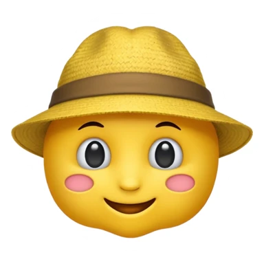 Einen Gelben Emoji mit Hut sticker