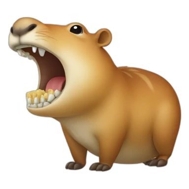capivara palitando o dente sticker