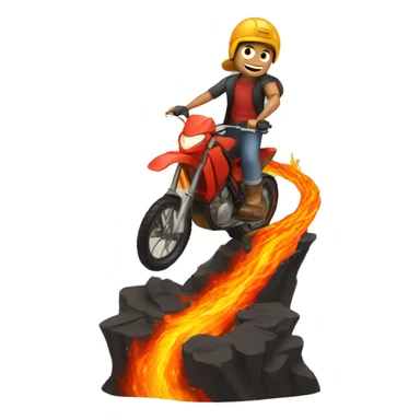 Me riding lava down a mountain  sticker
