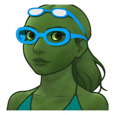 beautiful blonde swimming girl sticker