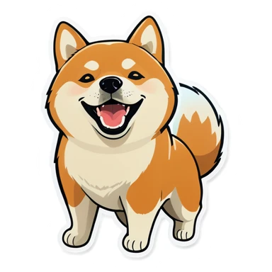 Happy Shiba Inu  sticker