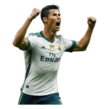 Cristiano Ronaldo celebrating a goal sticker