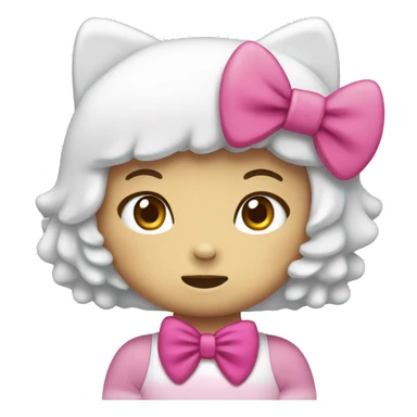 hello kitty with pink bow  sticker