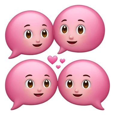 crée moi une bulle de conversion comme sa « 💬 » sans visage à l’interieur avec trois petit point de couleur pink sticker