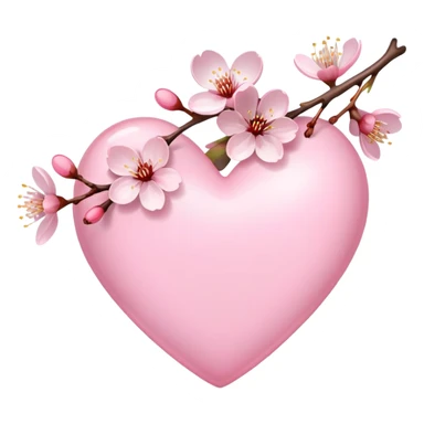 Heart of cherry blossom sticker