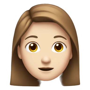 white girl with brown hair exhale heavily  sticker