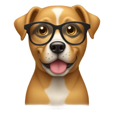 Perro con lentes  sticker