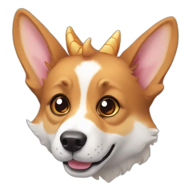 Corgi and cute dragon sticker