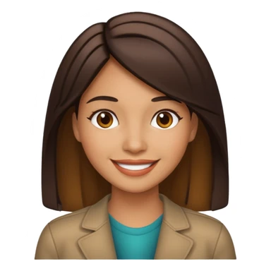 Una mujer con mechas y arriba que tiene como un colorcito negro sticker