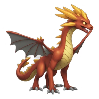 Dracofeu pokemon sticker