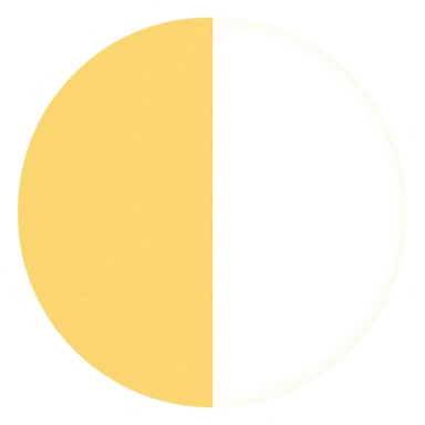 circular icon half-filled with yellow sticker