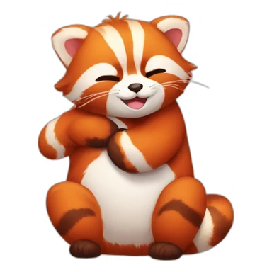 red-panda-hugs-tabby-cat sticker