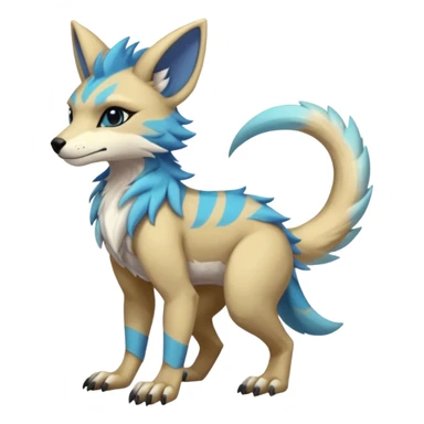 Edgy shiny exotic colorful smooth soft pastel modern anthro furry vernid-trico-Protogen-Primagen-WereGarurumon-hybrid by Falvie, LiLaiRa, AngieWolf sticker