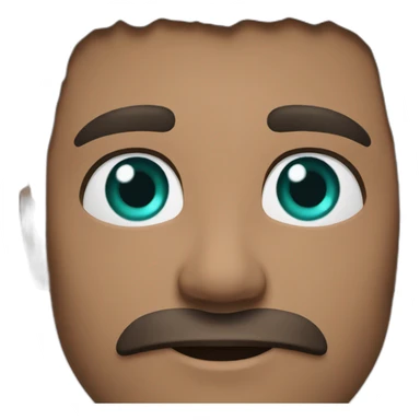 Brunette man teal eyes sticker