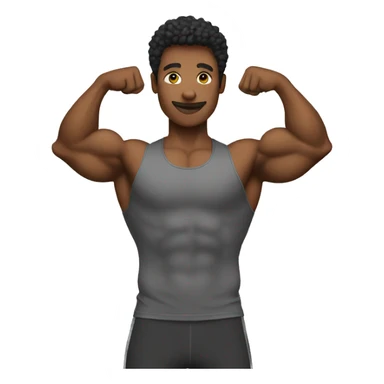 fit person flexing sticker