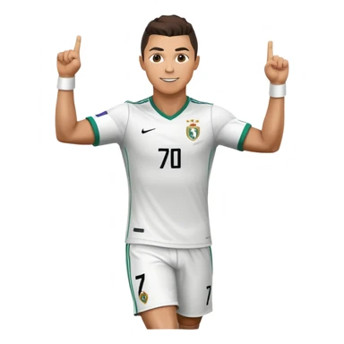 Cristiano Ronaldo celebrating with his iconic "Siu" celebration pose sticker
