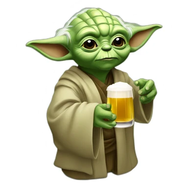 Yoda qui boit une bière  sticker