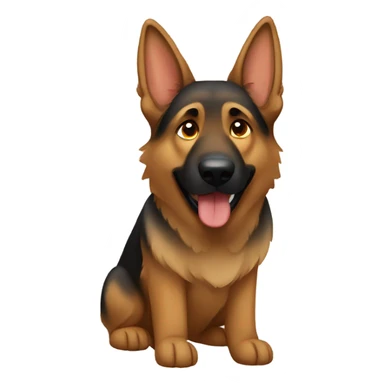 Brown German shepherd  sticker