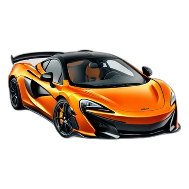 Orange mclaren 650 lt sticker