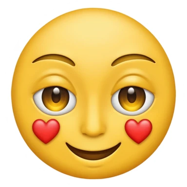 Emoji with only one eye. In that eye , there is ❤️ sticker