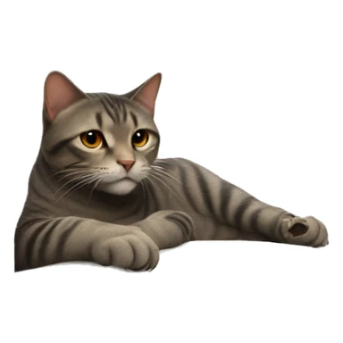 The cat scratches the couch  sticker