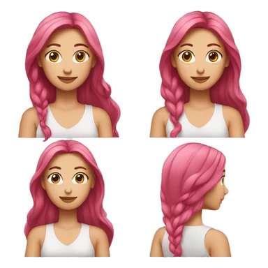 Woman with pink long hair and brownhorse sticker