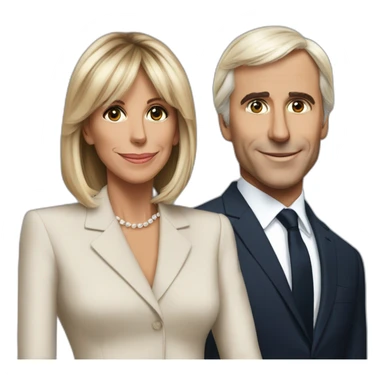 Emanuel and Brigitte macron sticker