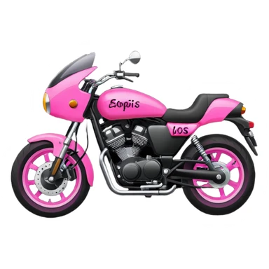 moto sportiva con scritta nera e solo avanti rosa fluorescente  sticker