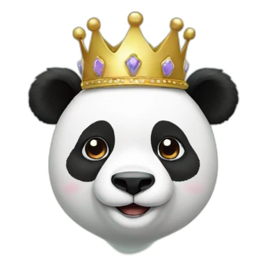 panda with crown sticker