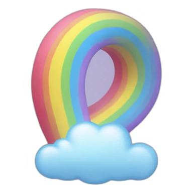 coeur arc en ciel sticker