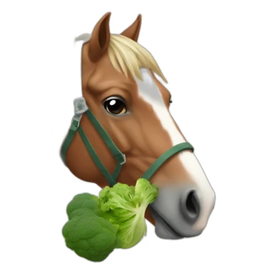 horse eating vegetables sticker
