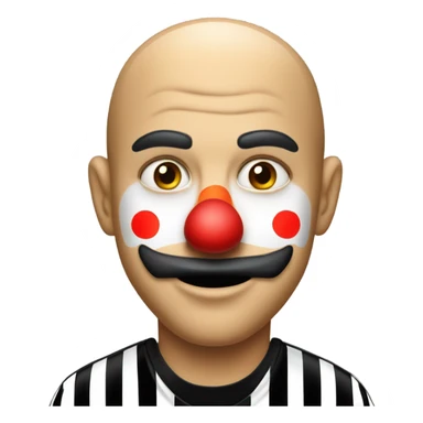 Referee with clown makeup  sticker