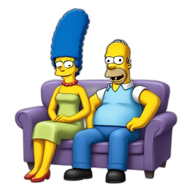Marge et homer simpson sticker