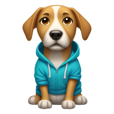 Dog with a hoodie sticker