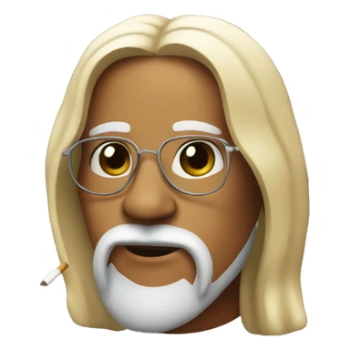 Hippie with cigarette  sticker