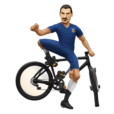 Ibrahimovic making a bycicle kick  sticker
