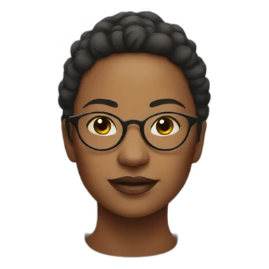 a strong women with round glasses, surrounded by bees sticker