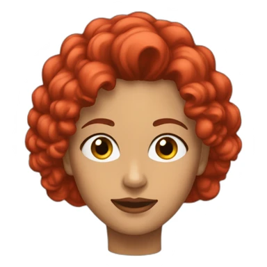 Señora de pelo rojo sticker