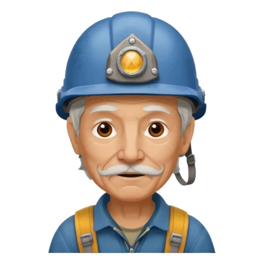 Mountaineering old man emoji sticker