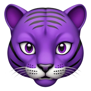 Purple Panther face tileted to the slight right sticker