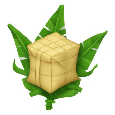 2 ketupat untuk hari raya. isinya nasi. sticker
