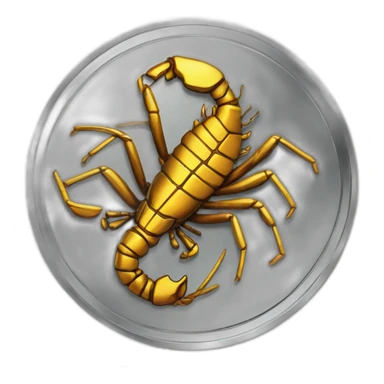 scorpio chrome coin sticker
