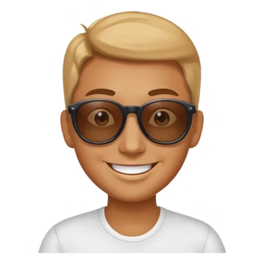 smiling face with sunglasses sticker