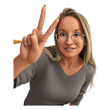 smiling girl with glasses indoors sticker