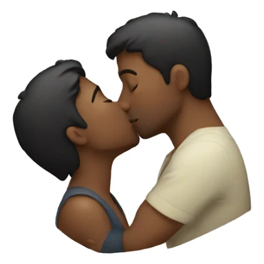 Men kissing sticker